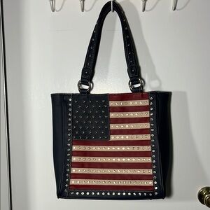 NWT Montana West Studded American Flag Tote bag